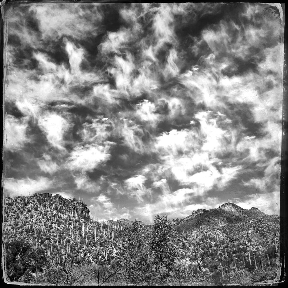 mountains, sky, clouds